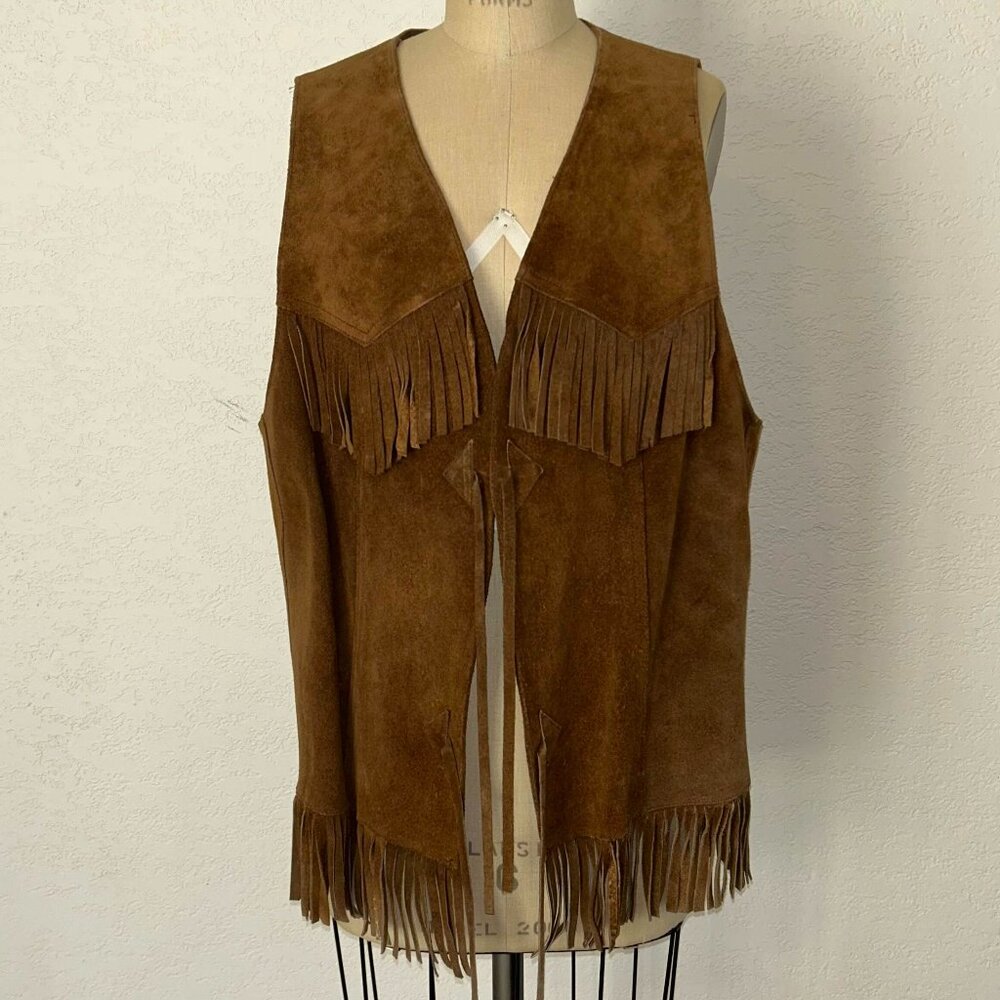 VINTAGE 1970'S SUEDE HIPPY VEST